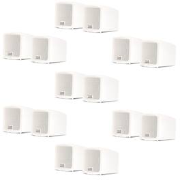 Acoustic Audio by Goldwood - AA321W Mountable Indoor Speakers Bookshelf 7 Pair Pack AA321W-7Pr - White