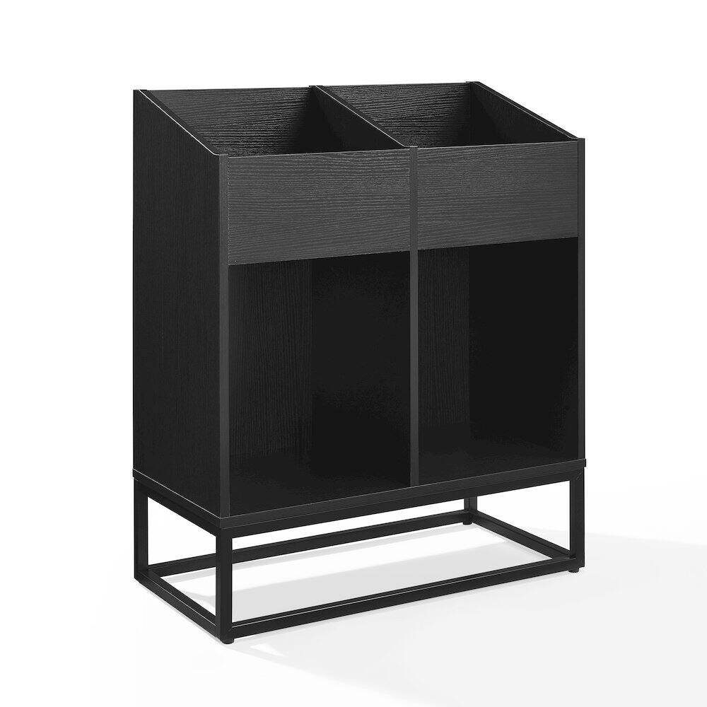 Alt View 2. Crosley Furniture - Enzo Medium Vinyl Record Storage Stand - Black.