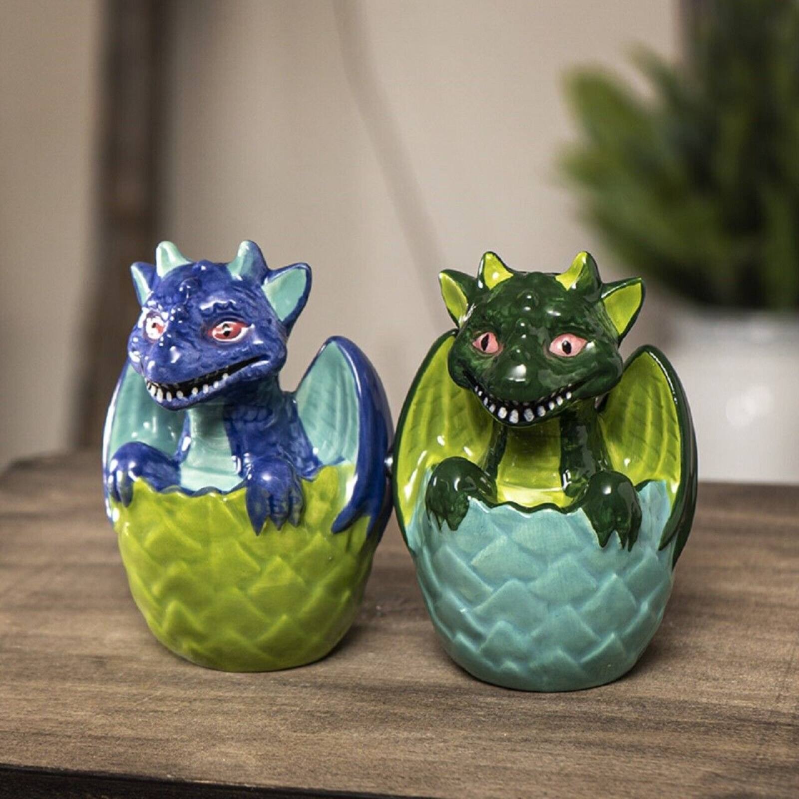 Alt View 1. Pacific Trading - Pacific Trading Dragon Hatchling Magnetic Salt and Pepper Shaker Set 3.5 Inch Multicolor - Multicolor.