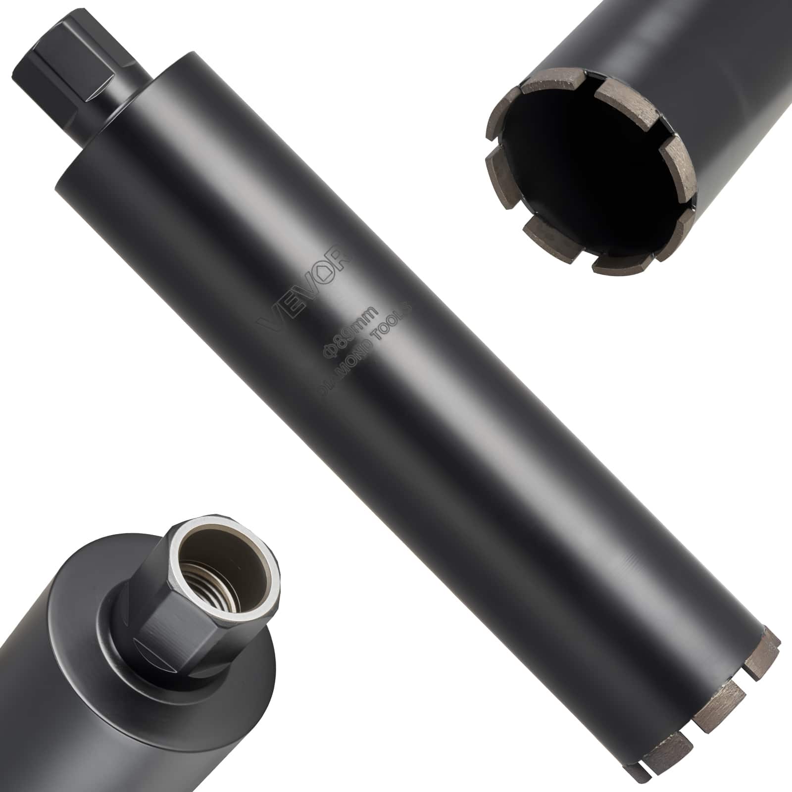 VEVOR - Core Drill Bit, 3-1/2 inch Diameter, 14 inch Drilling Depth, 1-1/4 in-7 Internal Thread, High-Precision Welding - Black price history on PriceWatchPro