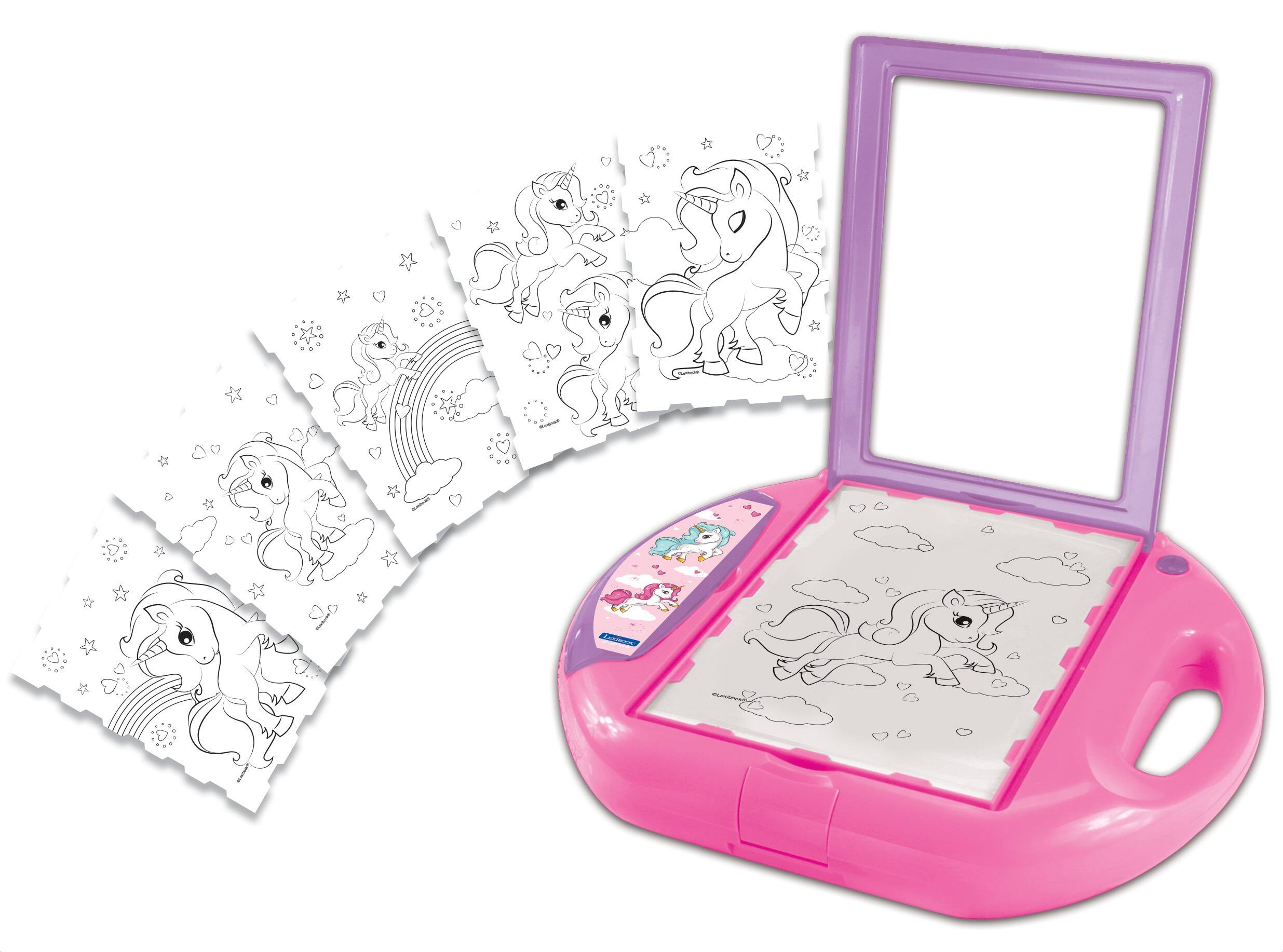 Alt View 3. Lexibook - Unicorn Drawing Projector with Templates and Stamps.
