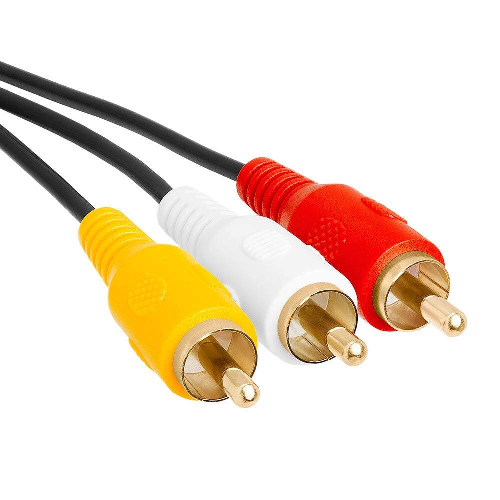 Back. Cmple.com - Cmple - 3.5mm to RCA Audio Video Cable 6ft AV 1/8" TRRS Composite 3 RCA AUX Cord for DVD Player, VHS Player, HDTV - Black.