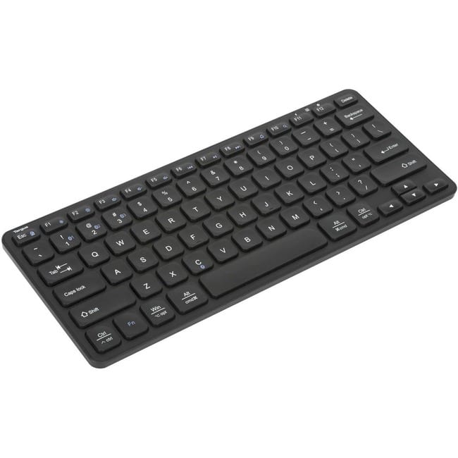 Targus - Compact Multi-Device Bluetooth Antimicrobial Keyboard, Black - Wireless Connectivity - Bluetooth - Compact - 5.1 - Jet Black