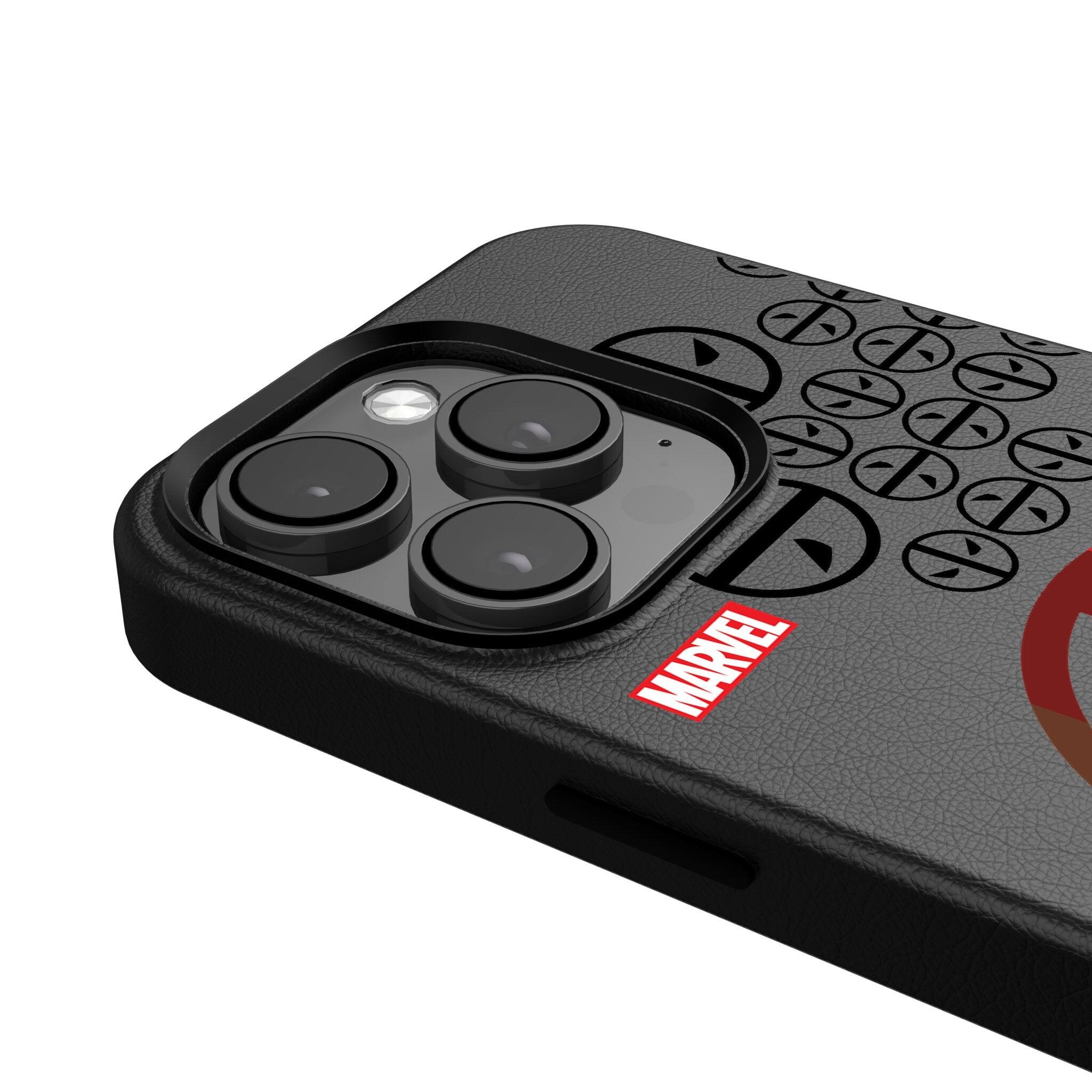 Back. Keyscaper - Marvel Sigil MagSafe Compatible Phone Case - Apple iPhone 14 Pro - Deadpool.