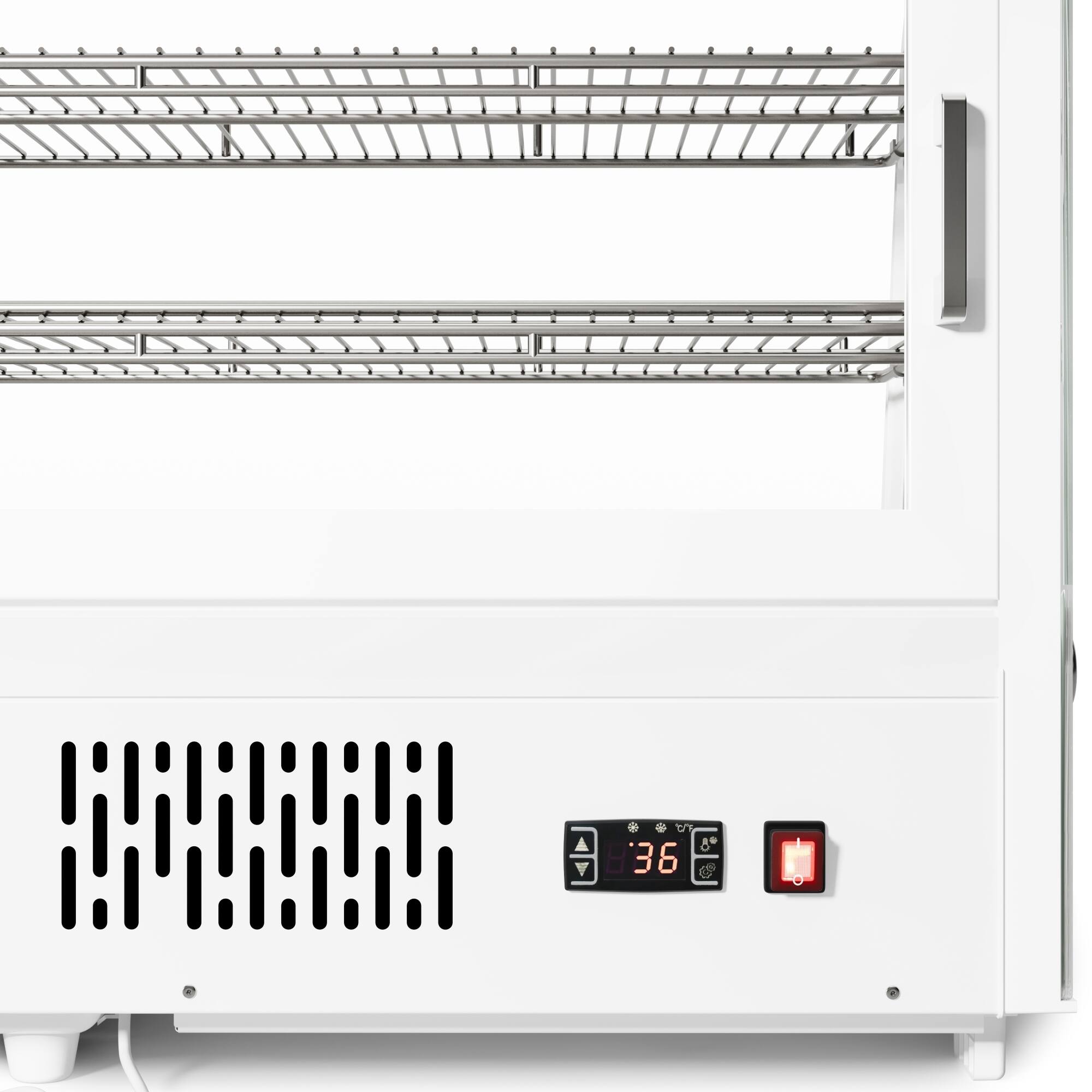 Alt View 5. Koolmore - 60 in. Countertop Bakery Display Refrigerator in White, 8 cu. ft. (CDC-8C-WH) - White.