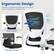 Ergonomic Design
Ergonomic backrest perfectly fits the curve of your back, sitting in a healthy way
Back support
Soft seat cushion