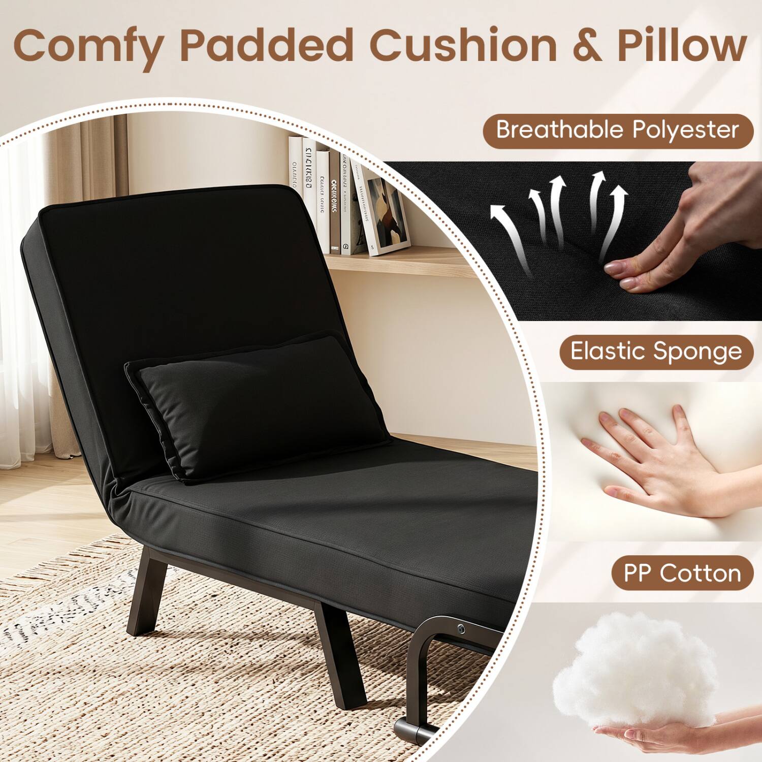 Comfy Padded Cushion & Pillow

CIANCIO
6931202
CYARLO BUTTER

Breathable Polyester
Elastic Sponge
PP Cotton