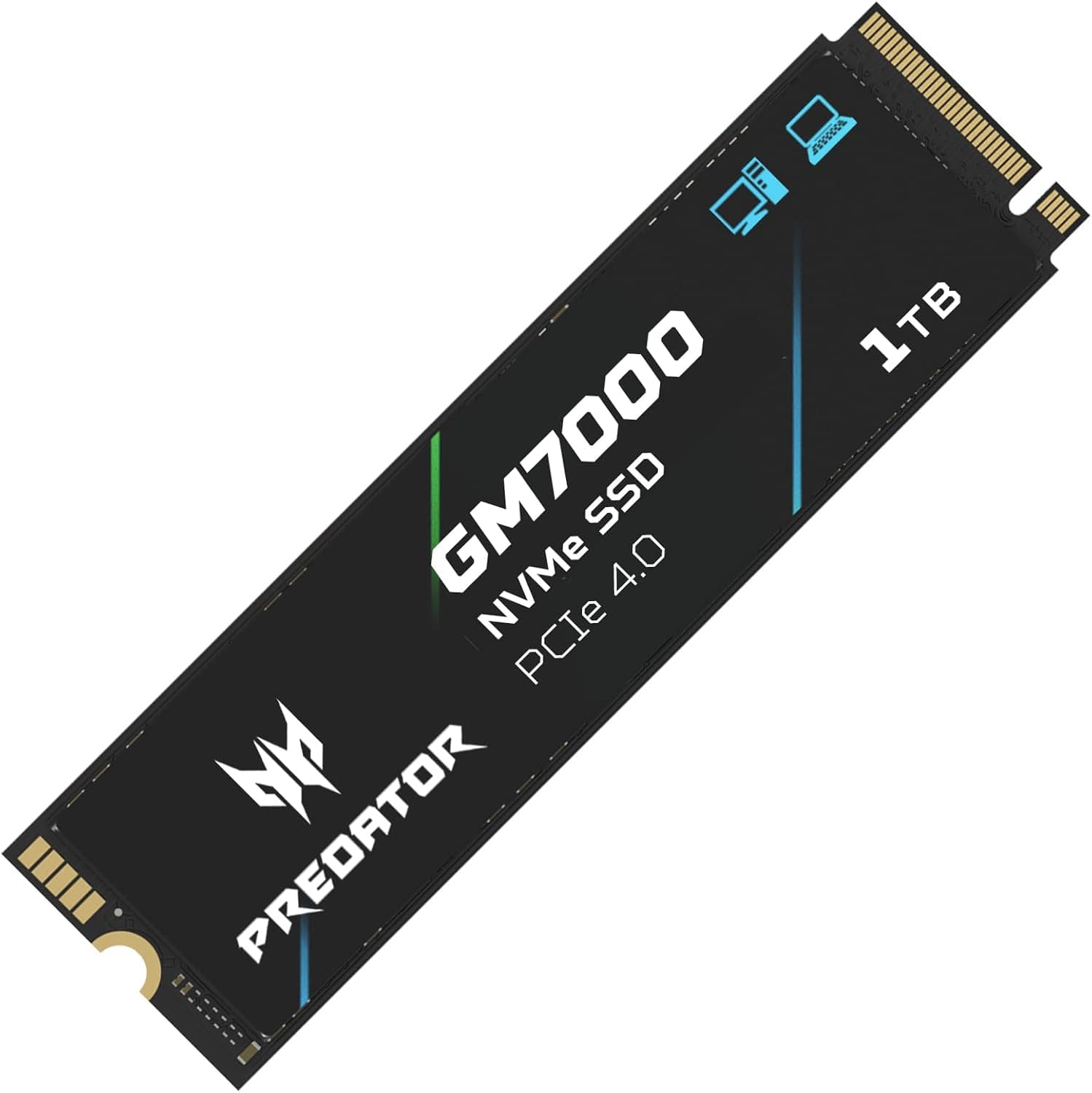 Acer - BL.9BWWR.105 Predator GM7000 1TB NVMe Gen4 Gaming SSD, M.2 2280