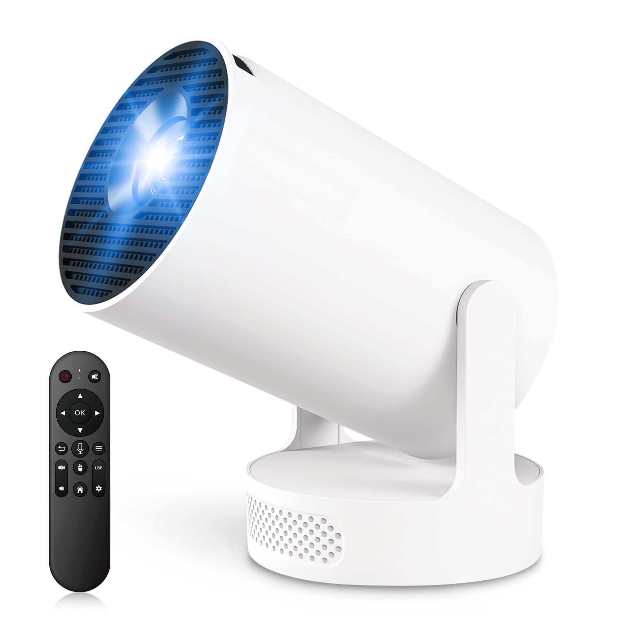 The Best Inks - Mini Projector - Auto Focus/keystone Native 1080p 4k Support Android 11 200 Ansi Short Throw Air Mouse Remote Ceiling - Manual Focus - HY300Ultra