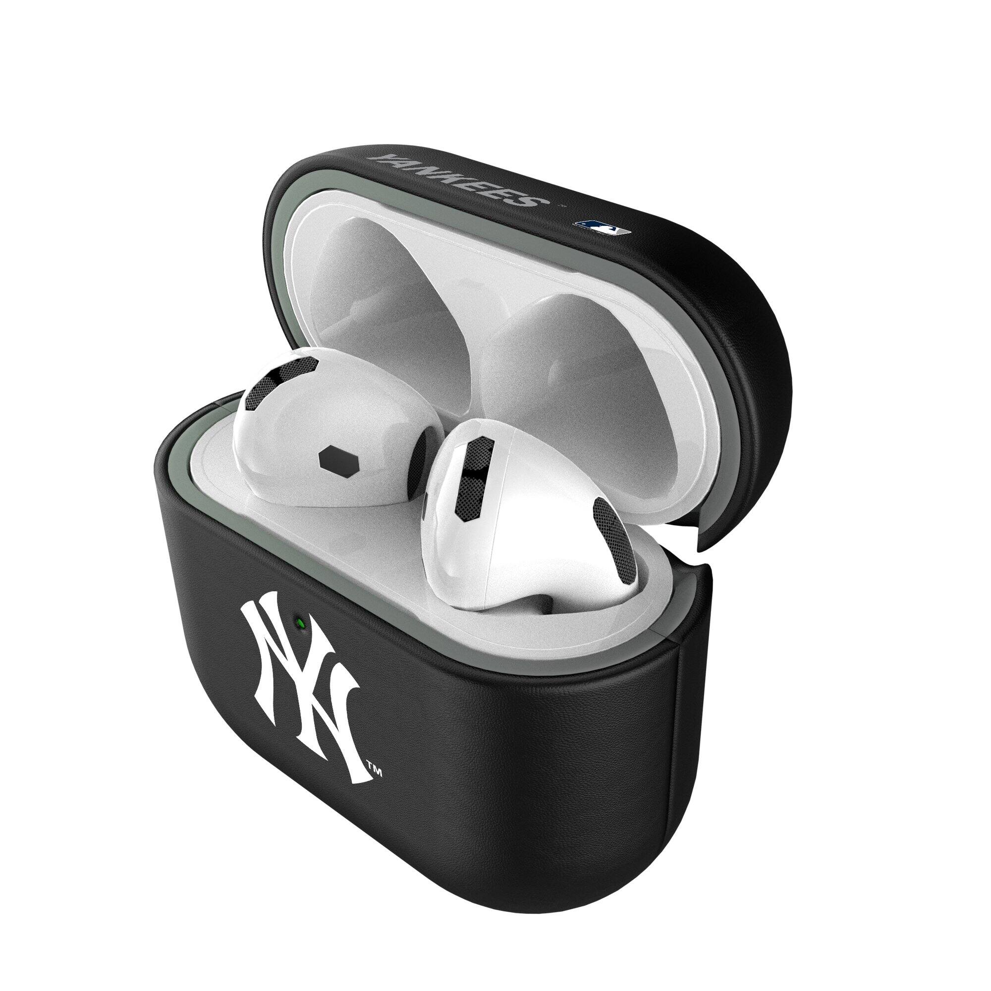 Alt View 3. Keyscaper - New York Yankees New York Yankees Insignia AirPods 4th Generation Case Cover - No Size - Black.