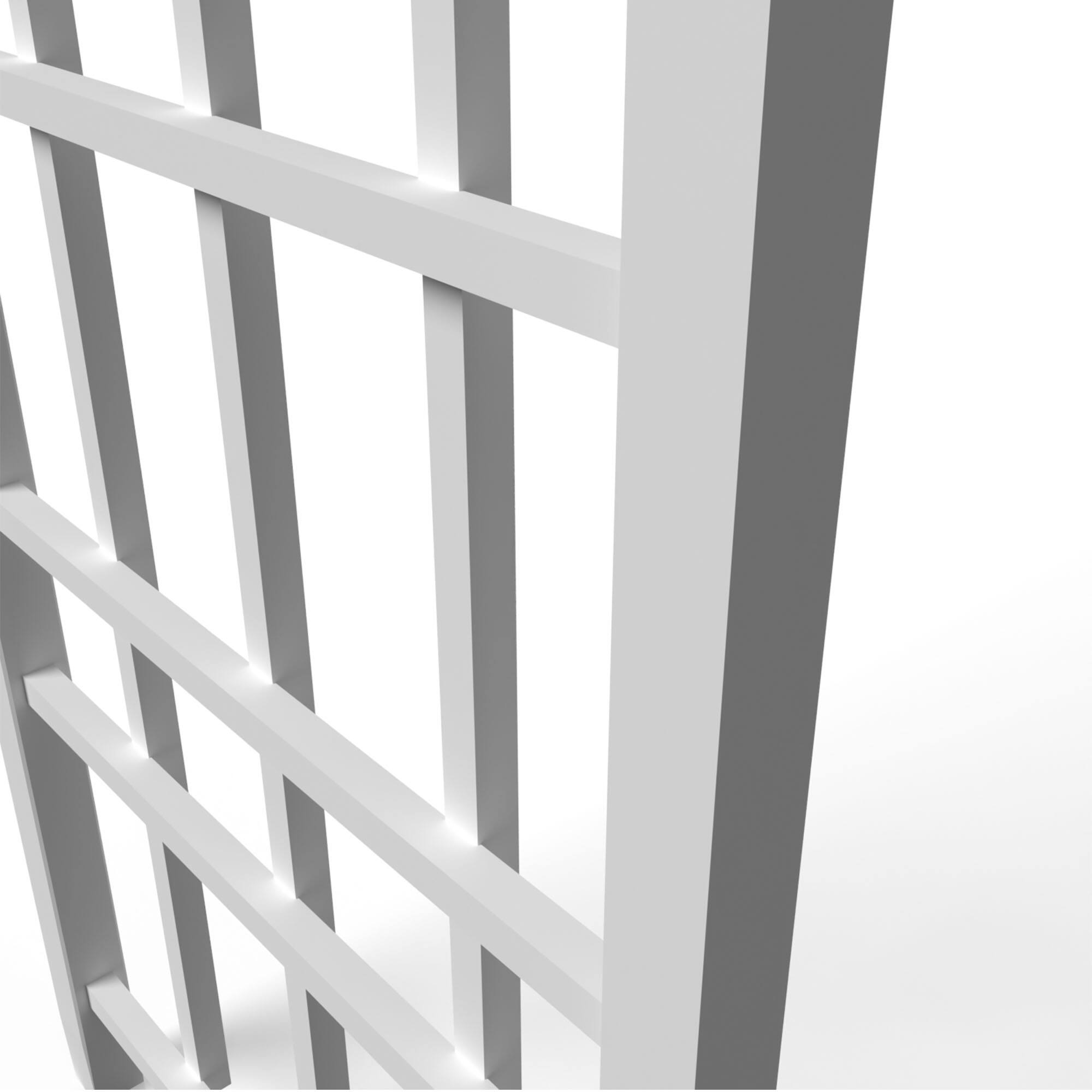 Alt View 5. Dura-Trel - Dura-Trel Cottage 28 x 66 Inch PVC Vinyl Outdoor Garden Patio Trellis, White - White.