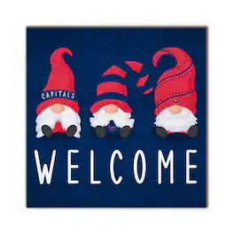 Fan Creations - Washington Capitals 10'' x 10'' Welcome Gnomes Sign - Multicolor
