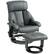Front. Homcom - Massage Recliner Chair with Ottoman, 360° Swivel Recliner and Footstool, 10 Point Vibration, PU Leather Reclining Chair - Gray.