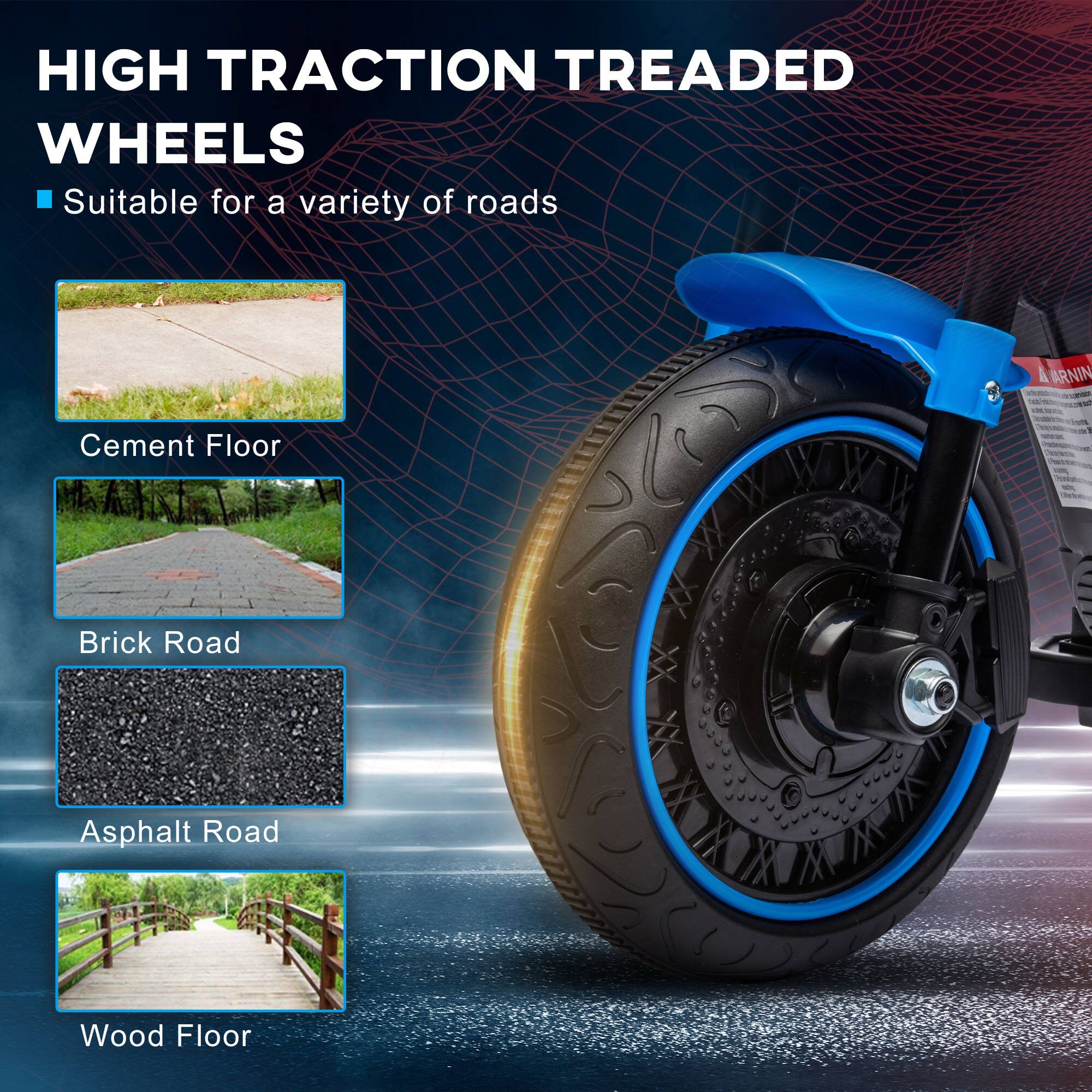 HIGH TRACTION TREADED WHEELS

Suitable for a variety of roads

- Cement Floor
- Brick Road
- Asphalt Road
- Wood Floor