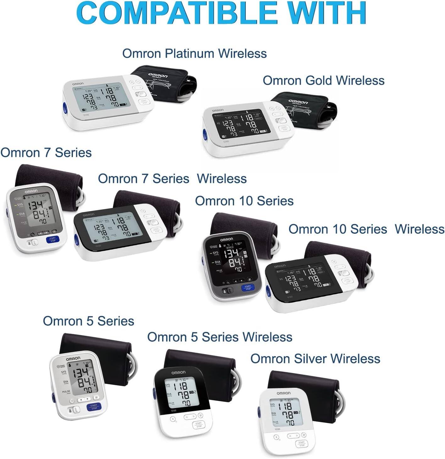 COMPATIBLE WITH  
- Omron Platinum Wireless  
- Omron Gold Wireless  
- Omron 7 Series  
- Omron 7 Series Wireless  
- Omron 10 Series  
- Omron 10 Series Wireless  
- Omron 5 Series  
- Omron 5 Series Wireless  
- Omron Silver Wireless