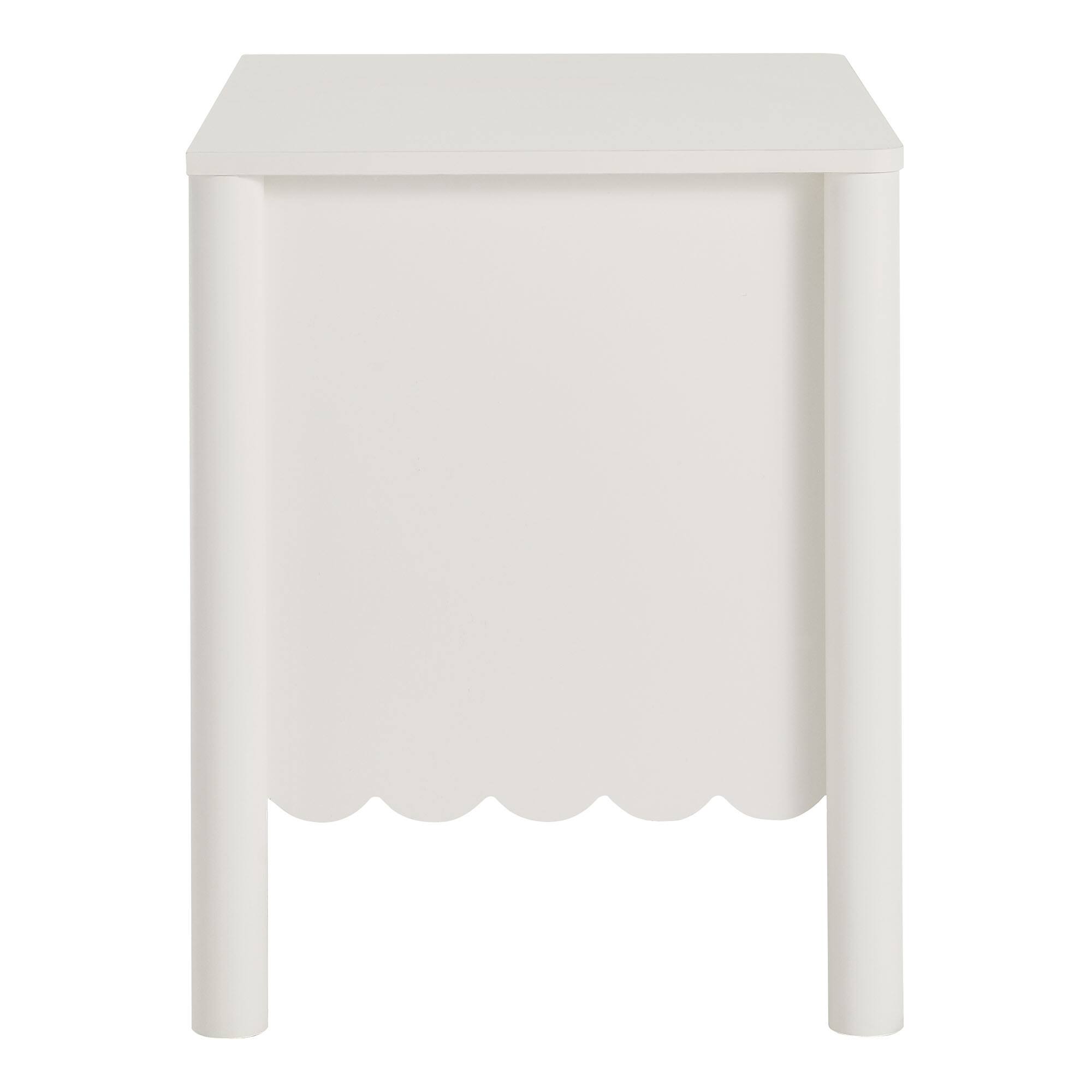 Alt View 2. Modway - Emmeline Scalloped 2-Drawer Nightstand by Modway - White.