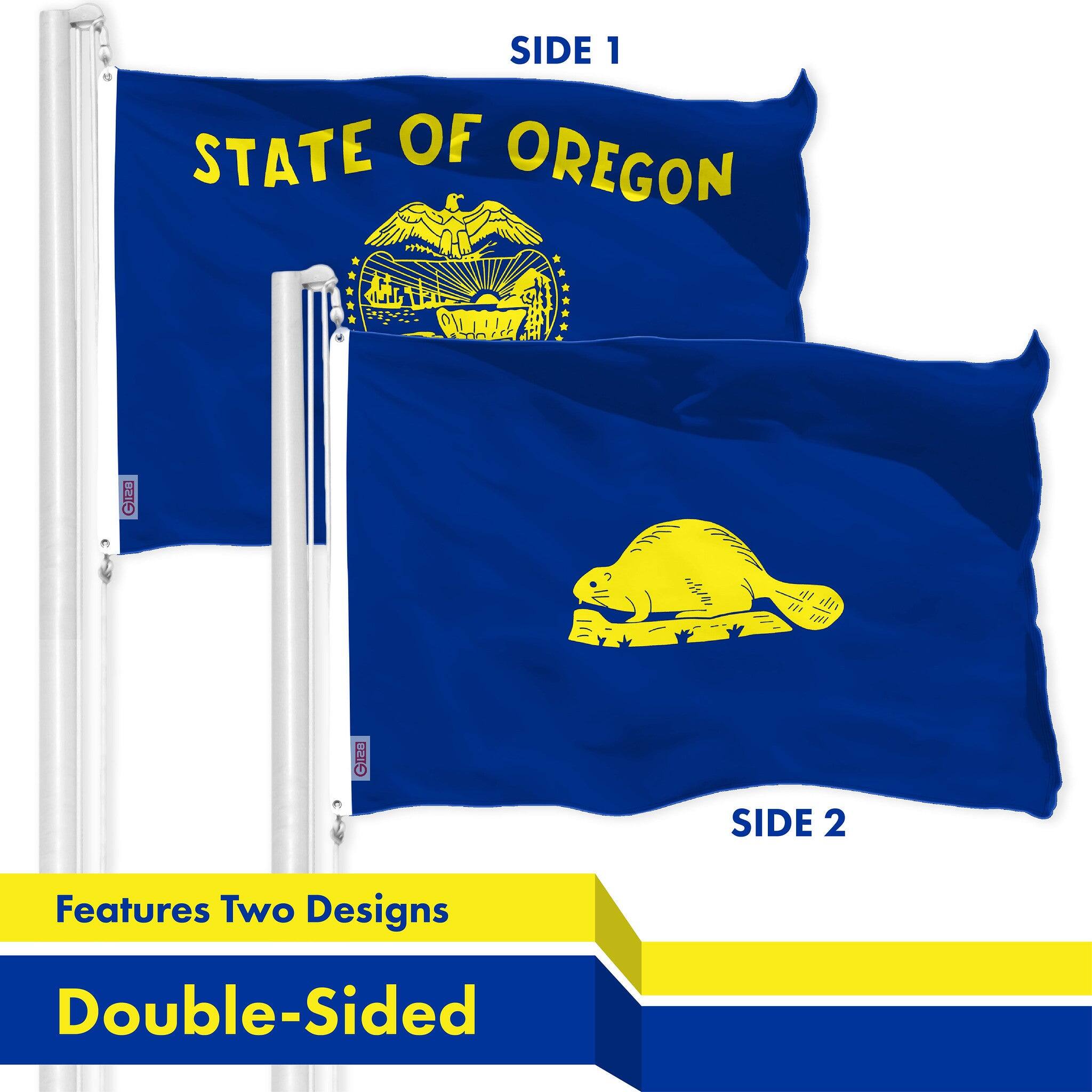 SIDE 1  
STATE OF OREGON  

SIDE 2  
Features Two Designs  
Double-Sided