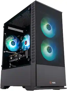 ADVANCED BATTLESTATIONS - ABS Cyclone Aqua Gaming PC Power by ASUS - Windows 11 - Intel Core i5-14400F - GeForce RTX 5060 - 32GB DDR4 - 1TB SSD - Black