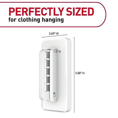 PERFECTLY SIZED for clothing hanging

2.69" W  
1.5" D  
5.88" H