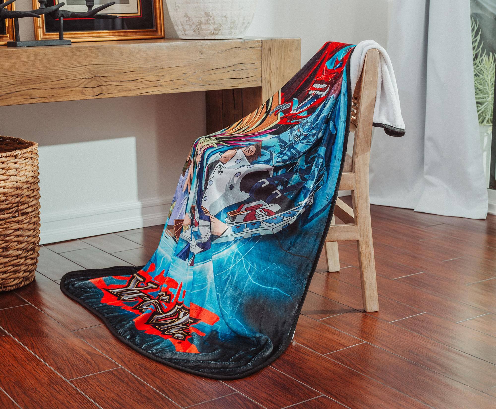 Alt View 2. Surreal Entertainment - Yu-Gi-Oh! Monster Spirits Fleece Throw Blanket | 45 x 60 Inches - Blue.