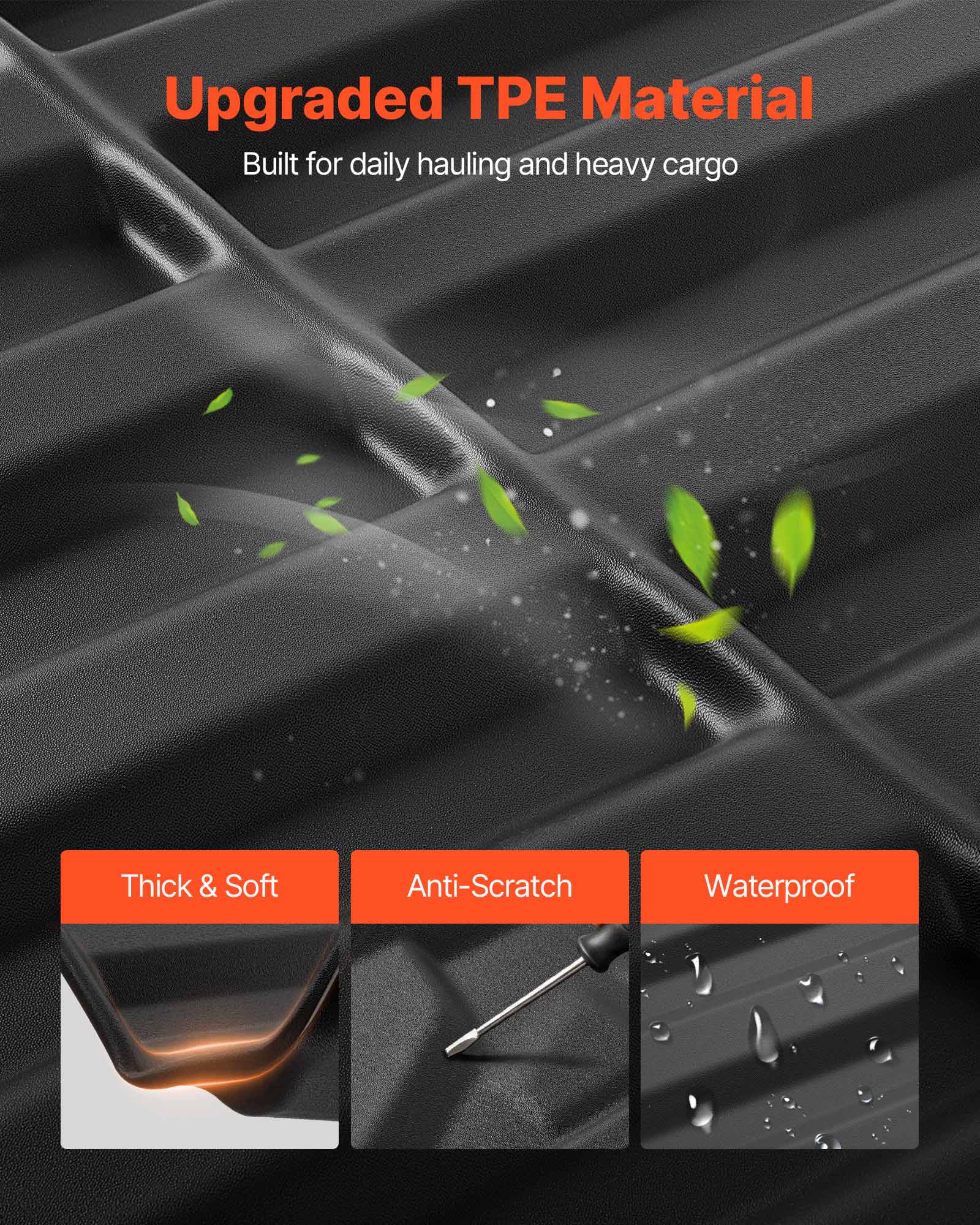 Upgraded TPE Material  
Built for daily hauling and heavy cargo  

Thick & Soft  
Anti-Scratch  
Waterproof