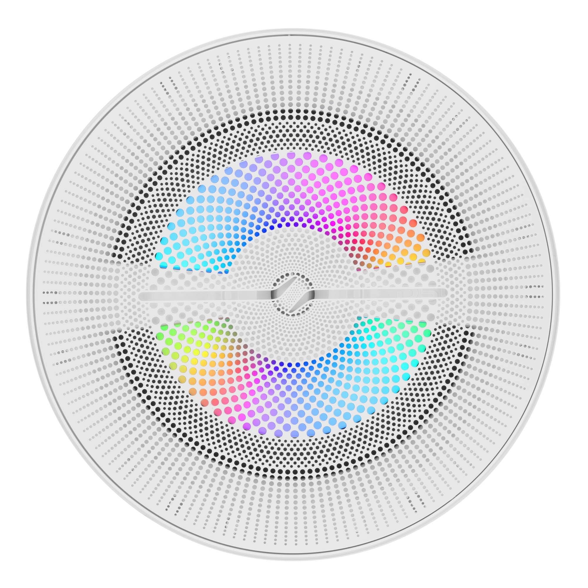 Alt View 3. DS18 Audio - NXL 8" 2-way Coaxial Speaker with Built-in Driver and Grille (Pair), 175W RMS 4-Ohm - White.