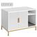 Alt View Zoom 16. Bestier - Concealed Cat Litter Box Cabinet with Charging Station Litter Mat and Cat Washroom - White.