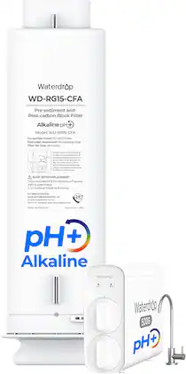 Waterdrop - WD-G5P500A-CF Filter, Replacement for WD-G5P500A Undersink Reverse Osmosis System, 6-month Lifetime - White