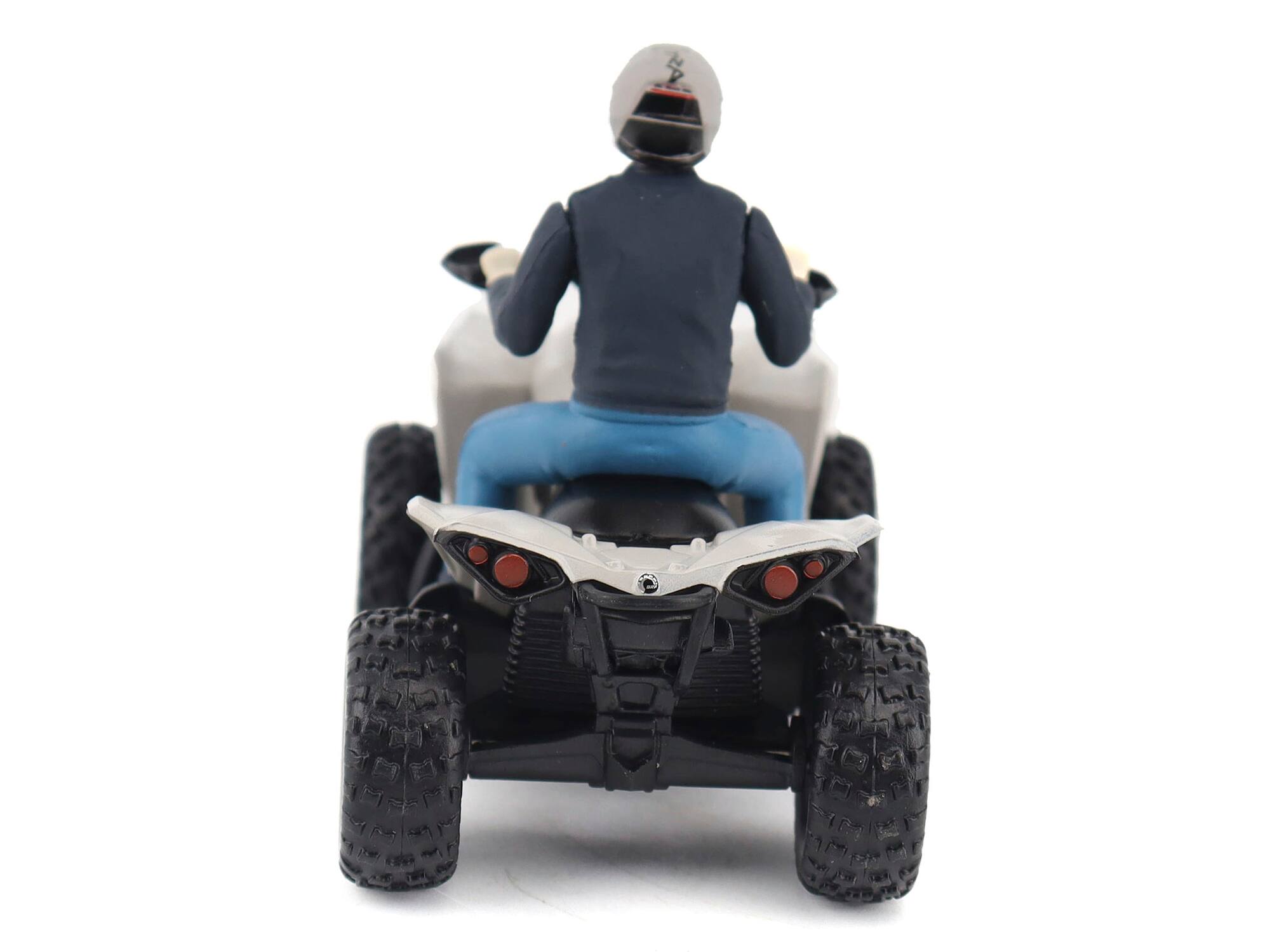 Alt View 4. BRP Models - Can-Am Renegade X XC 1000R ATV Chalk Gray with Driver Figure 1/32 Diecast Model by BRP Models.
