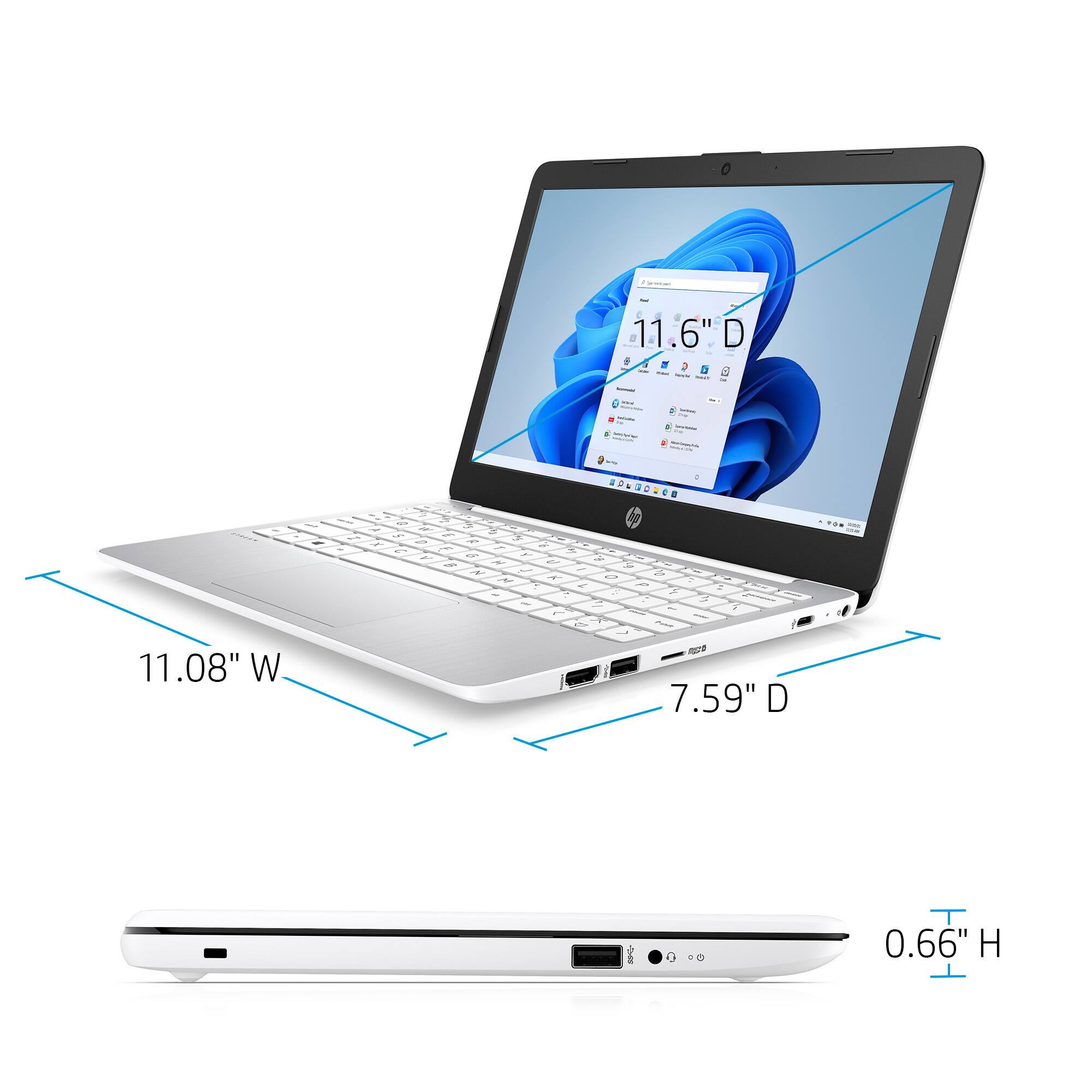 HP top Stream Laptop 64 GB in White