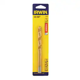 Irwin - 13/32 X 5 1/4 L High Speed Steel Drill Bit Round Shank 1 pc