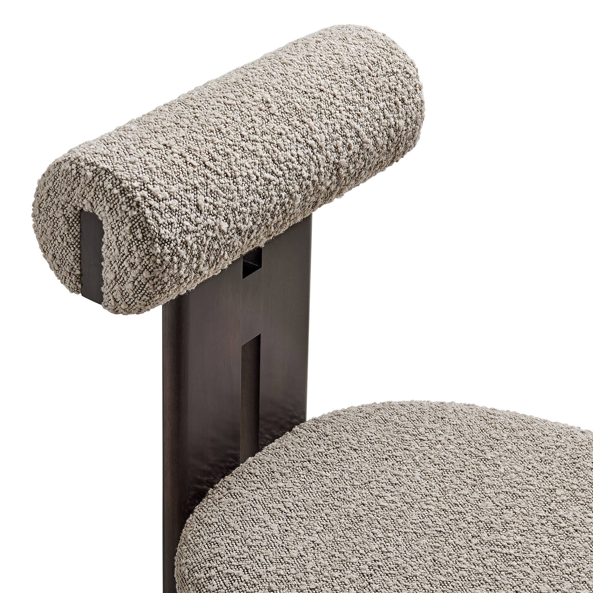 Alt View 4. Modway - Torian Boucle Fabric Dining Chair Set of 2 by Modway - Brown.