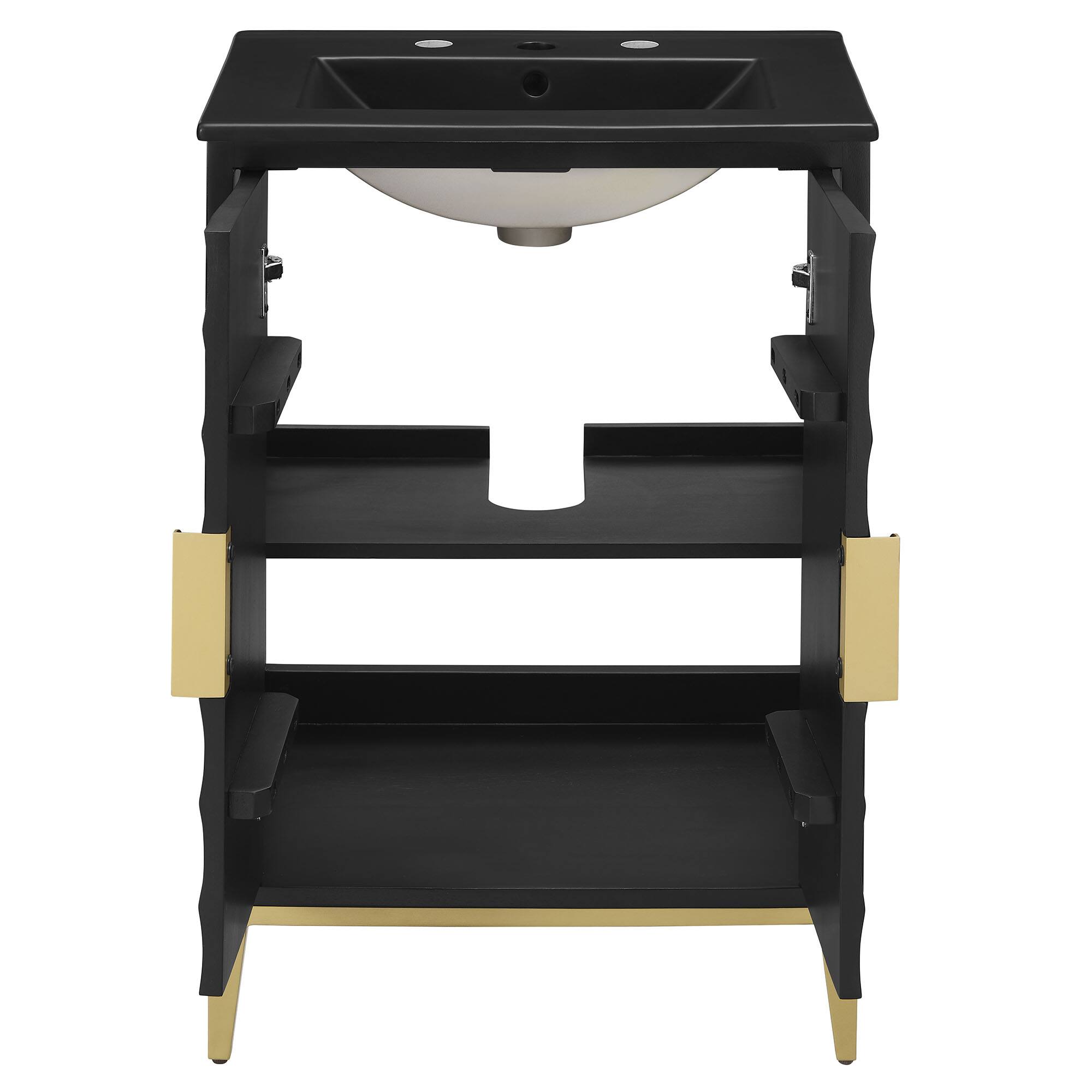 Alt View 5. Modway - Beau 24" Bathroom Vanity Cabinet by Modway - Black Black.
