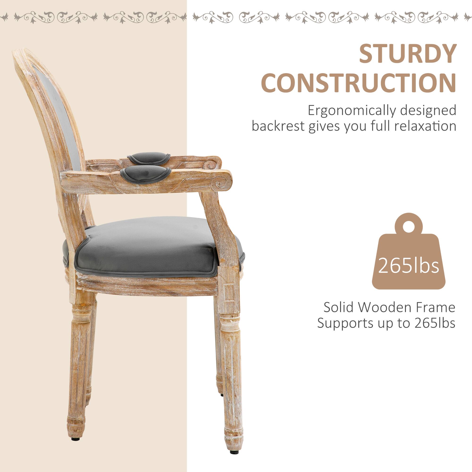 STURDY CONSTRUCTION
Ergonomically designed backrest gives you full relaxation
265lbs
Solid Wooden Frame Supports up to 265lbs