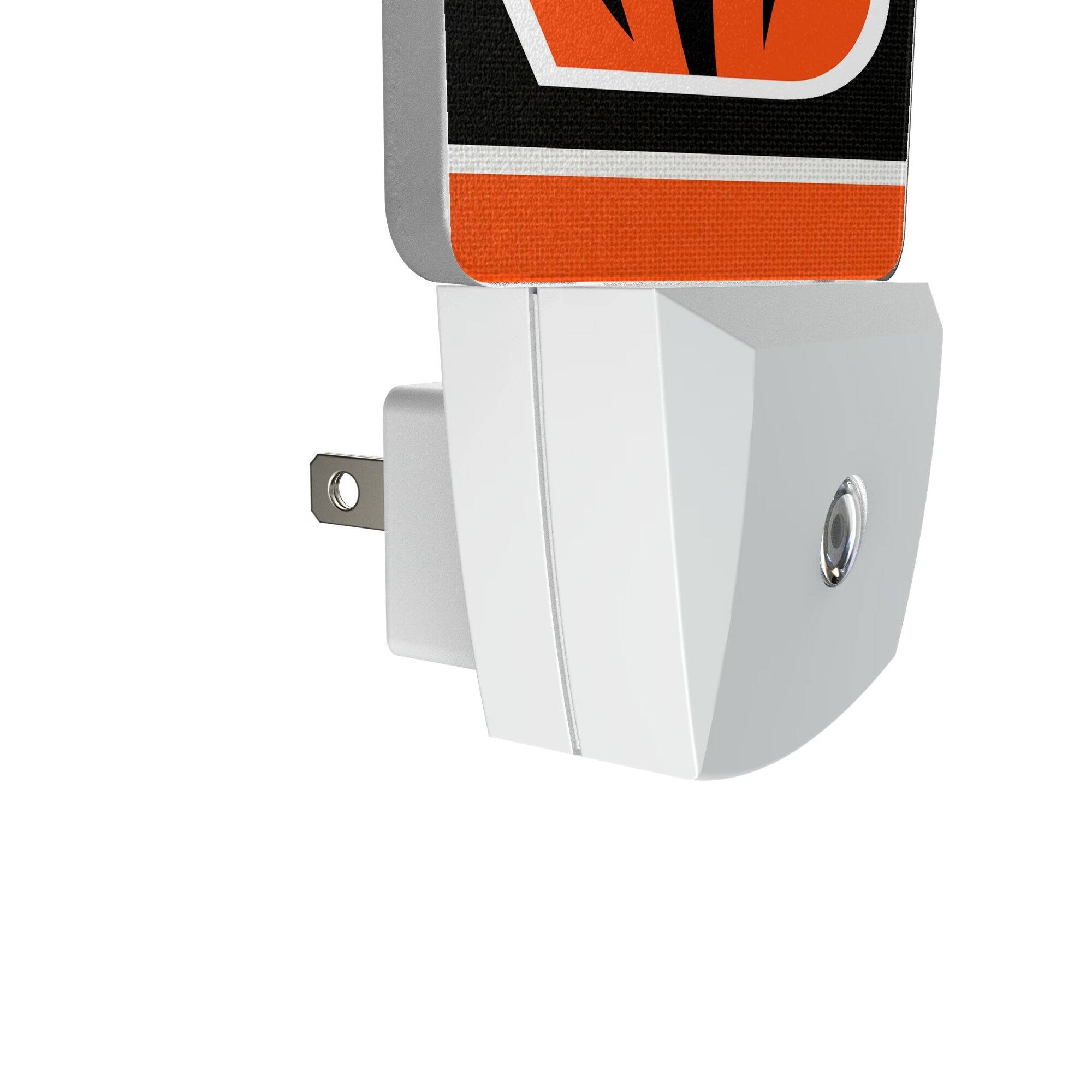 Alt View 2. Keyscaper - Cincinnati Bengals Stripe Design Nightlight 2-Pack - Multicolor.