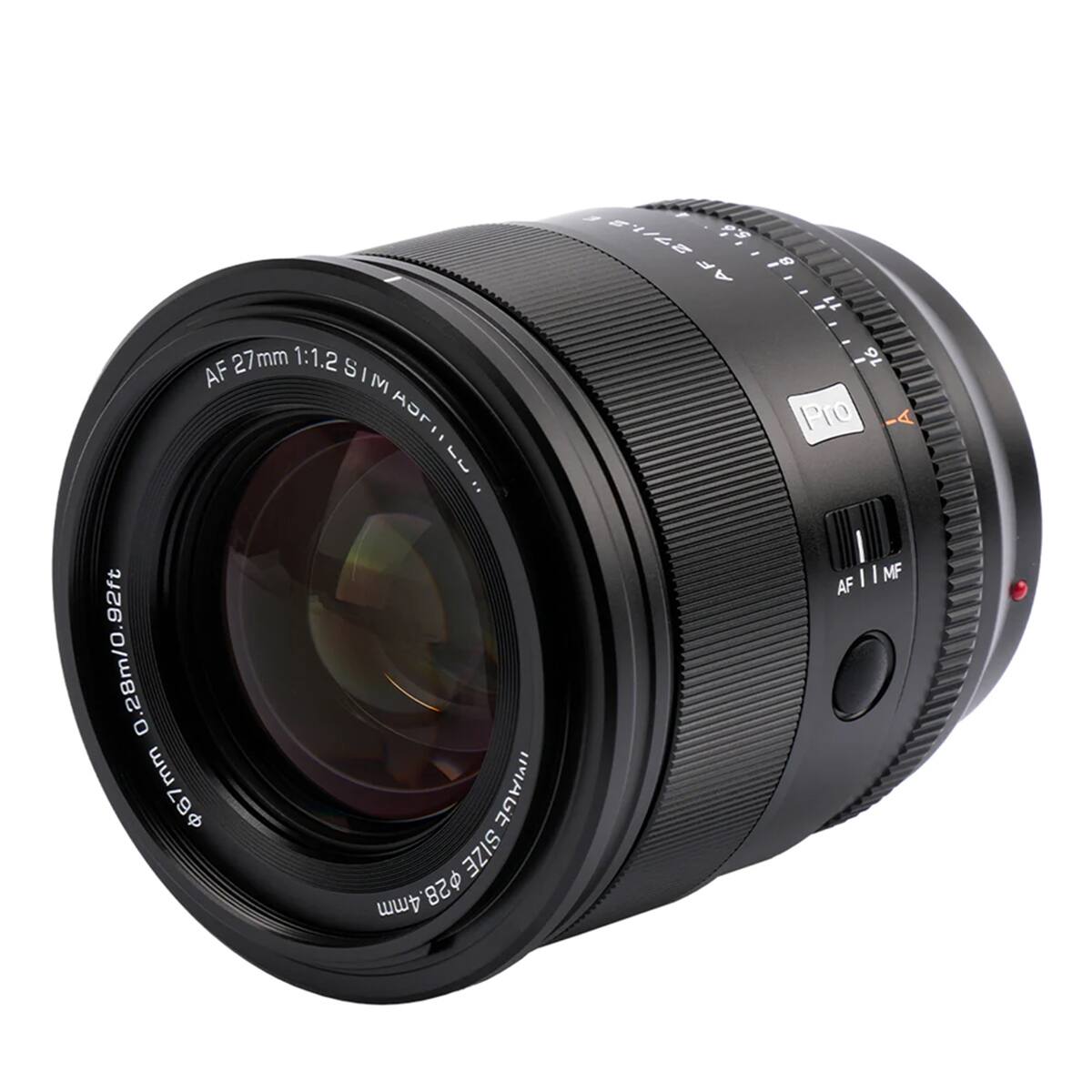 AF 27mm 1:1.2 SIM AORILU  
0.28m/0.92ft  
IMAGE 67  
SIZE 4mm  
AF 8 11 16 Pro I | MF AF