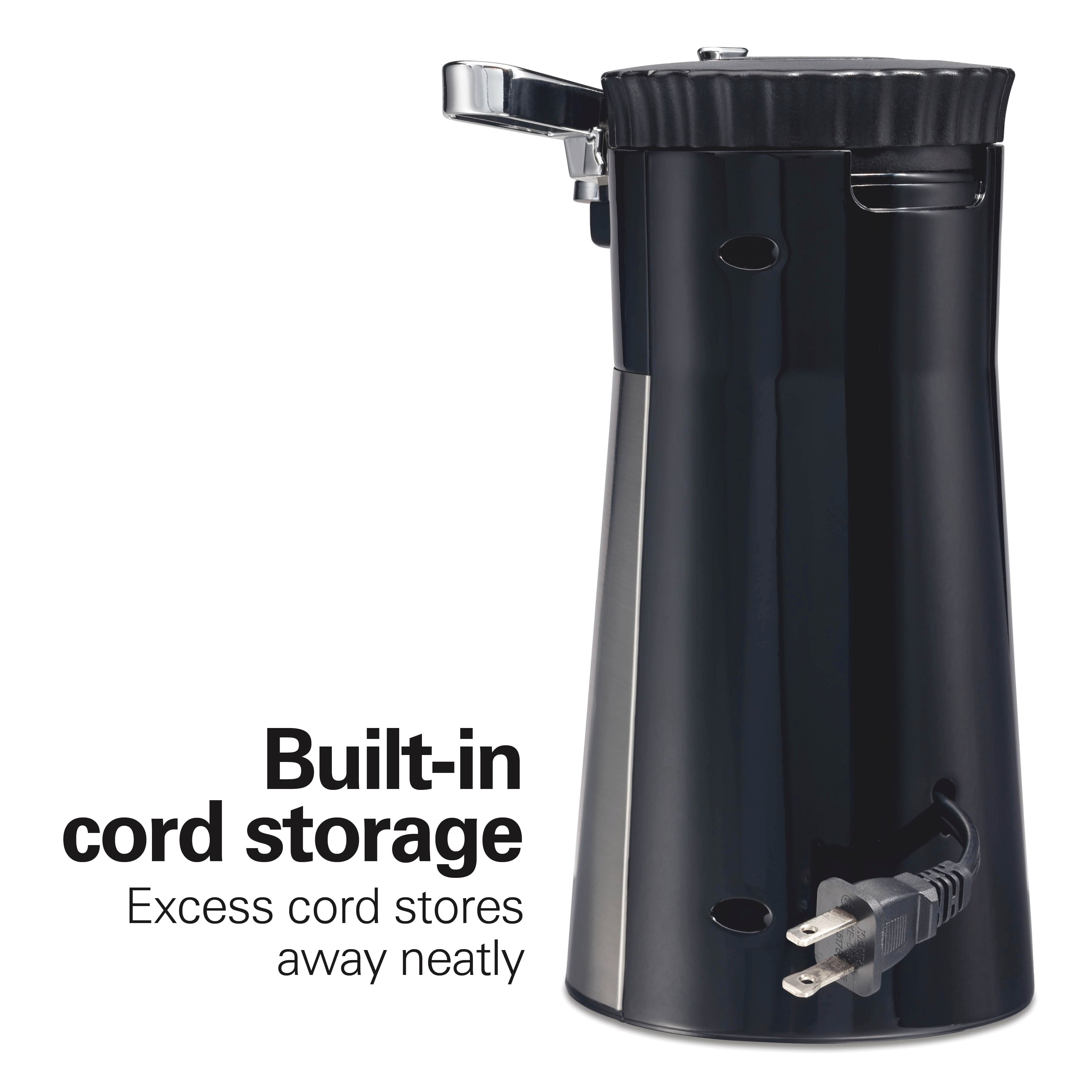 Built-in cord storage
Excess cord stores away neatly