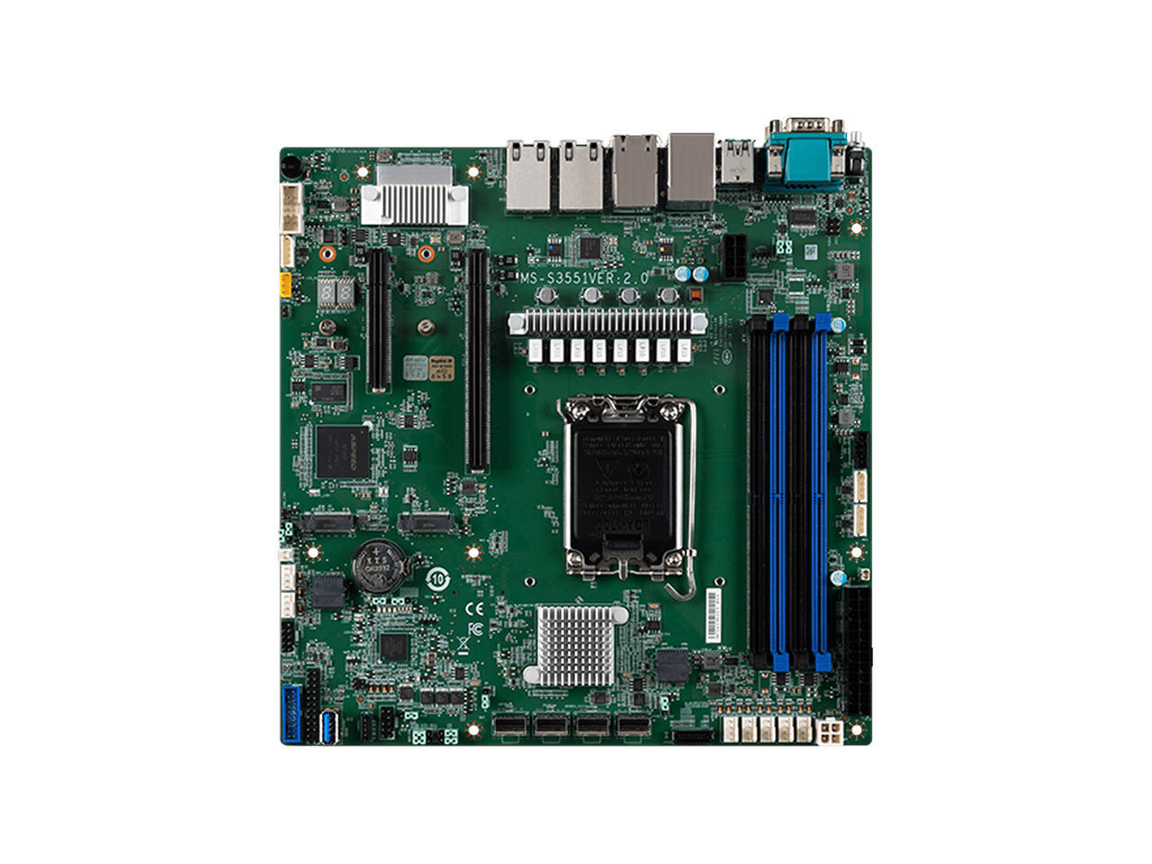 MSI - D1500(D1500GB4N-10G-HE) uATX Server Motherboard, Single socket, LGA1700, Intel® Xeon® E-2400, C266PCH.