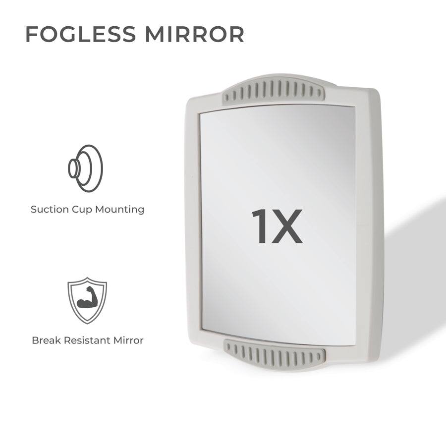 FOGLESS MIRROR

1X

Suction Cup Mounting

Break Resistant Mirror