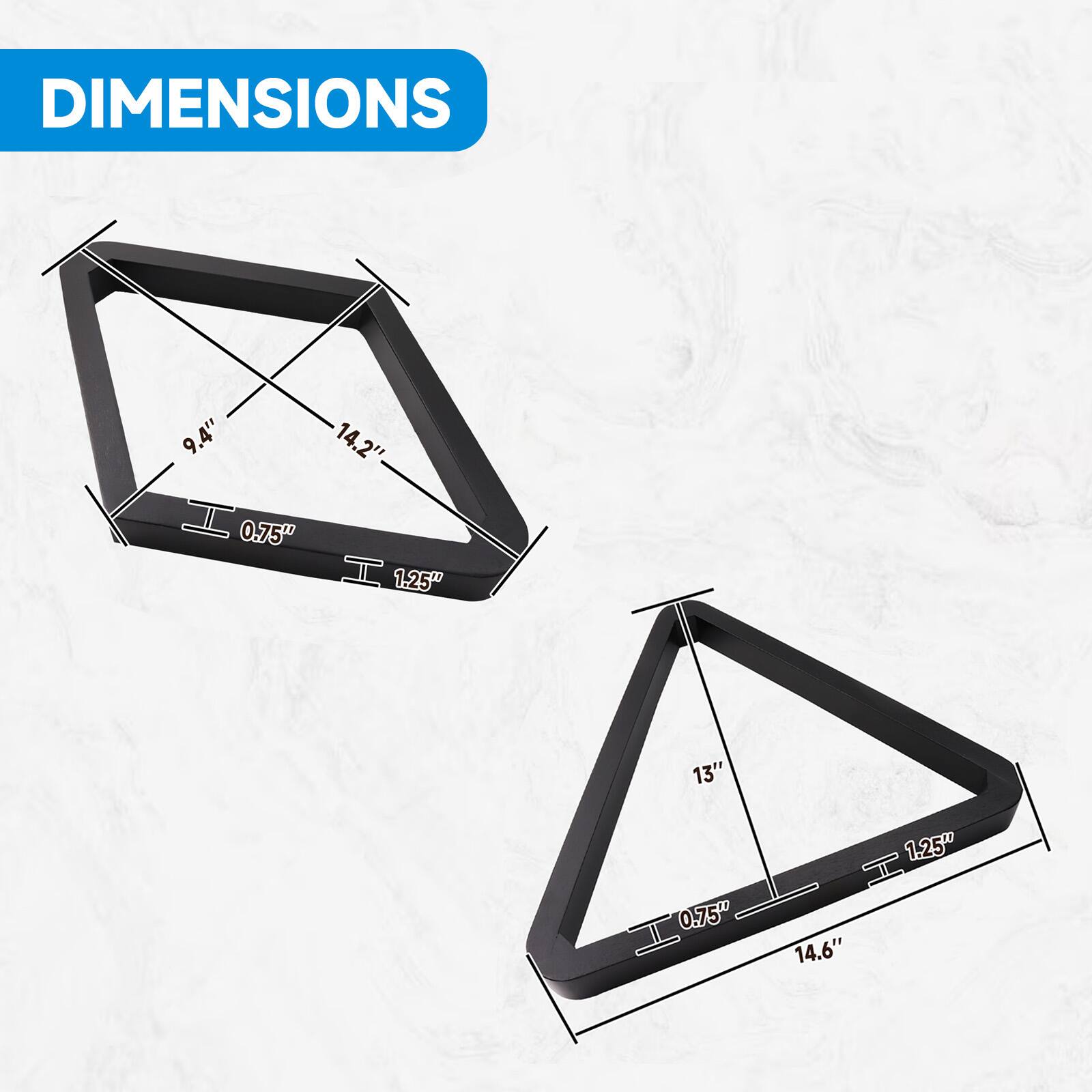 DIMENSIONS 9.4" 14.2" 1.25" 13" 0.75" 1.25" 14.6"
