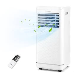Costway - 8000 BTU Portable Air Conditioner with Dehumidifier & Fan Mode, up to 250 Sq.Ft - White