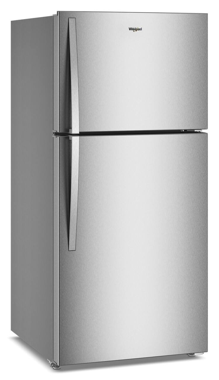 Alt View 9. Whirlpool - 19.2 Cu. Ft. Top-Freezer Refrigerator with Total Coverage Cooling - Fingerprint-Resistant Stainless Finish.