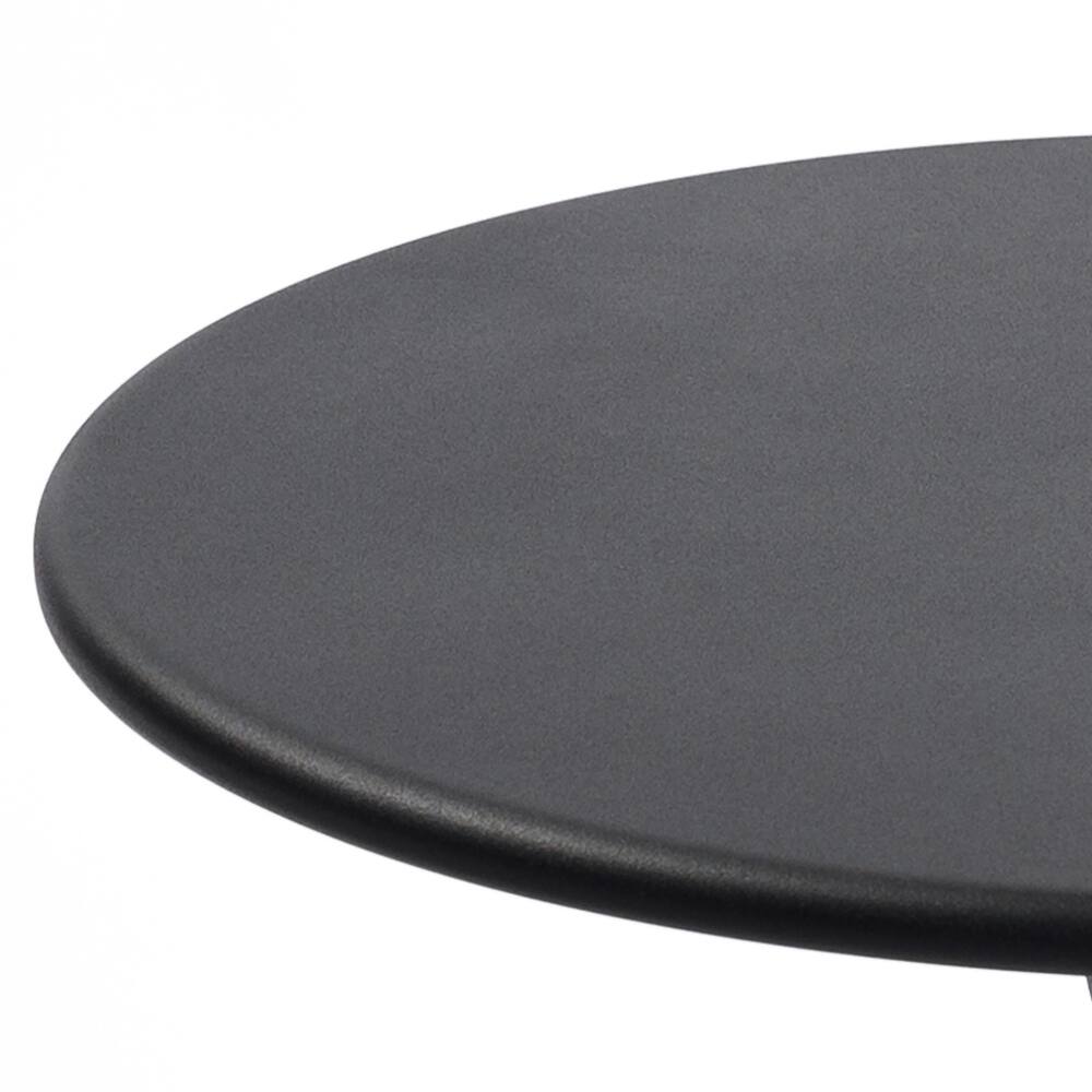 Alt View 4. Loheer - Loheer Vintage Metal Coffee Table Round Side Table for Sofa Bedside Nightstand Small Space Accent Table Black Iron - Black.