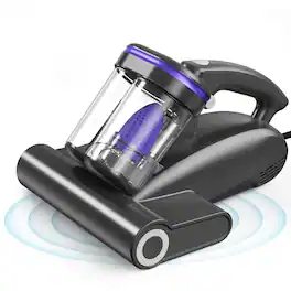 Teendow - 16Kpa 500W Bed & Couch Vacuum Cleaner with 253.7nm UV-C Light, Handheld Vacuums with Heating & Ultrasonic for Bed - Purple