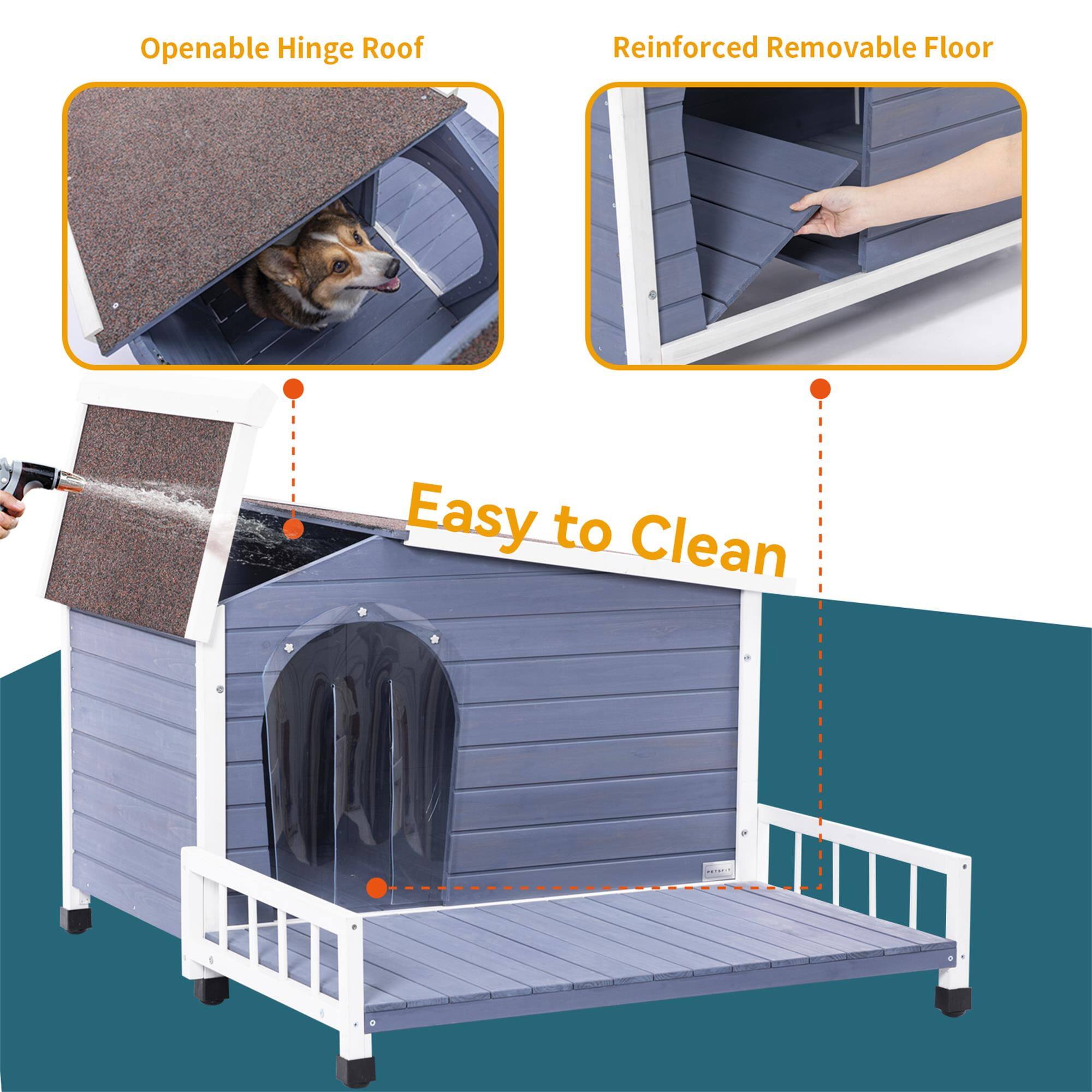 Openable Hinge Roof  
Reinforced Removable Floor  
Easy to Clean