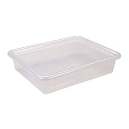 Storex - Flat Storage Tray with Lid, Clear