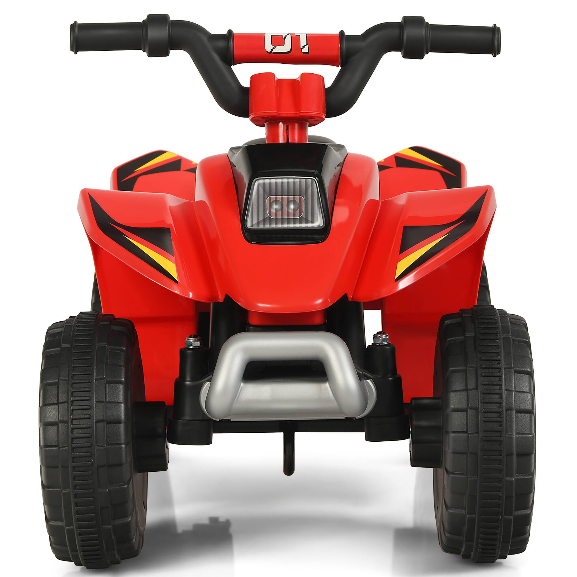 Alt View 8. Costway - Costway 6V Kids Electric Quad ATV 4 Wheels Ride On Toy for Toddlers Forward&Reverse - Red.
