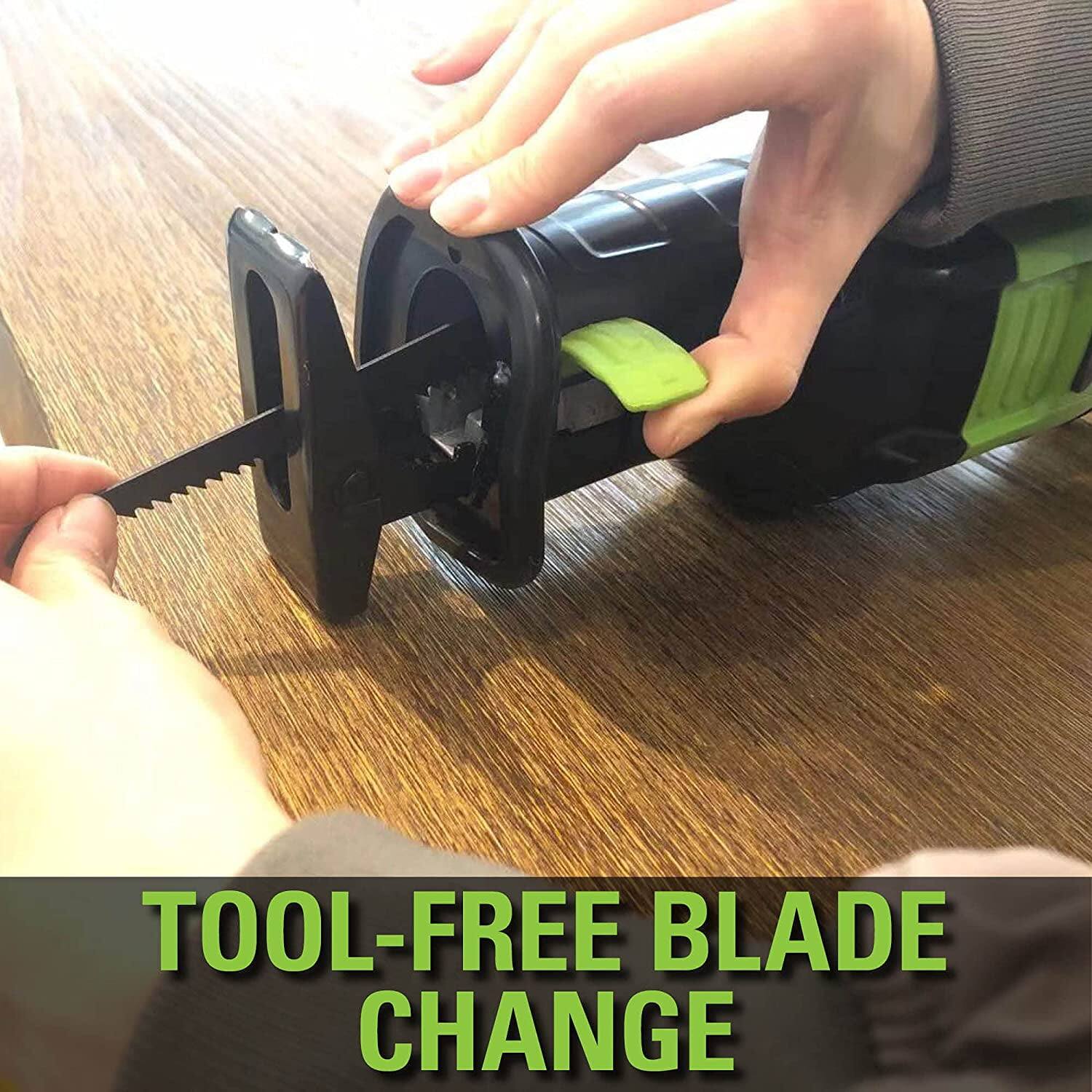TOOL-FREE BLADE CHANGE