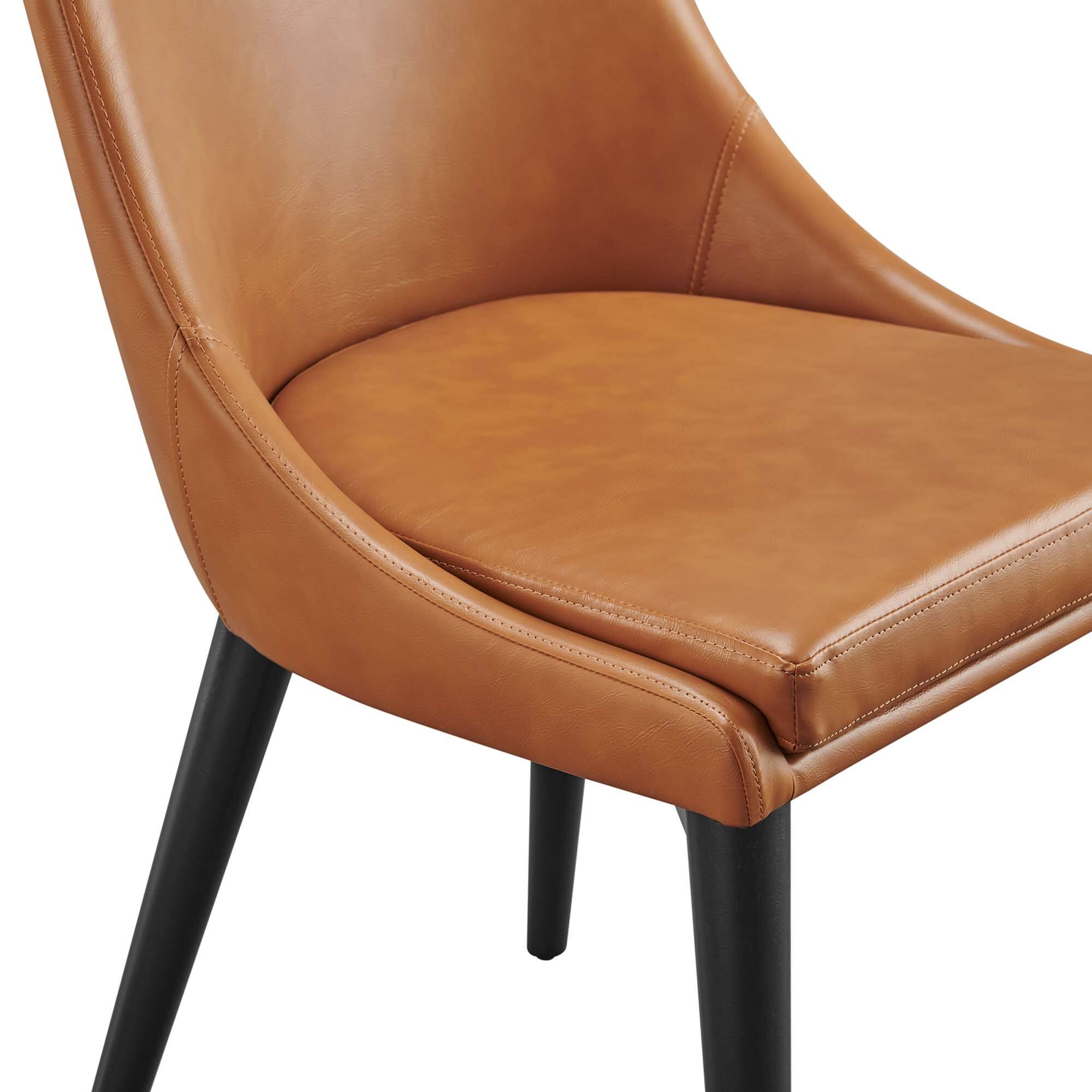 Alt View 2. Modway - Viscount Vegan Leather Dining Chair by Modway - Brown.