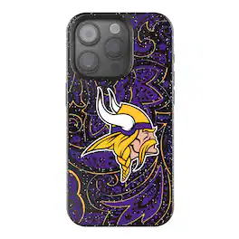 Keyscaper - NFL - Minnesota Vikings Paisley Bling iPhone Case - 14 - Black